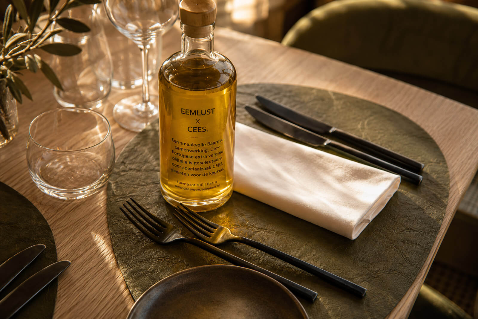 Olijfolie van Cees - Restaurant Eemlust in Baarn